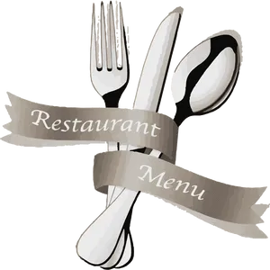 Restaurant Menu Cutlery Graphic PNG Image