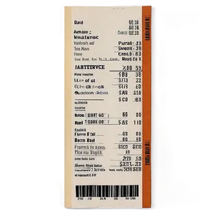 Restaurant Receipt Png 06122024 PNG Image