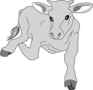 Resting Calf Illustration PNG Image