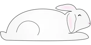 Resting Rabbit Silhouette PNG Image