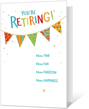 Retirement Celebration Greeting Card PNG Image