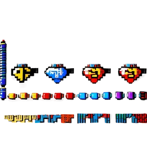 Retro 16 Bit Power-ups Png 06252024 PNG Image