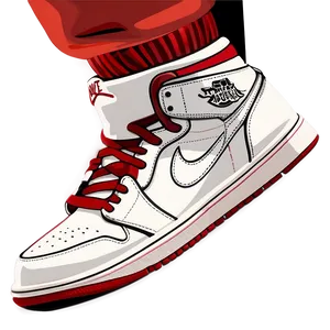 Retro Air Jordan 1 Illustration Png 2 PNG Image