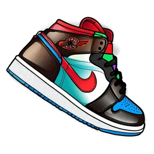 Retro Air Jordan 1 Illustration Png 49 PNG Image