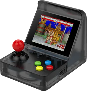 Retro Arcade Joystick Console PNG Image