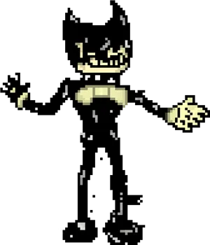 Retro Bendy Pixel Art PNG Image