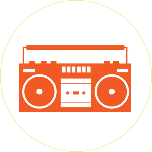 Retro Boombox Icon PNG Image