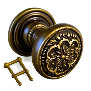 Retro Bronze Doorknob Png Wuq PNG Image