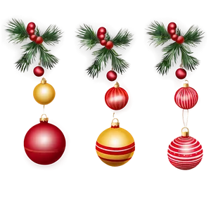 Retro Christmas Decorations Png Hms PNG Image