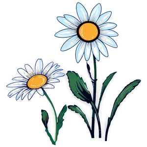 Retro Daisy Clipart Png Egg49 PNG Image