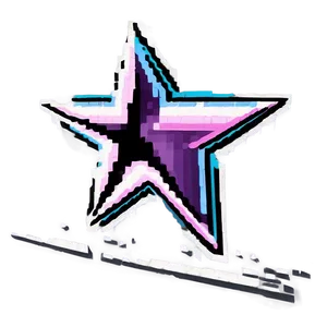 Retro Gaming Pixel Star Png Yix38 PNG Image