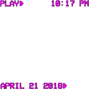 Retro Glitch Date Display PNG Image