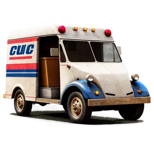 Retro Mail Truck Sketch Png Xuj89 PNG Image