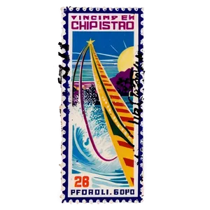 Retro Postcard Stamp Png Bjw PNG Image