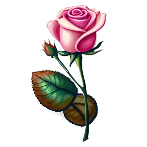 Retro Rose Artwork Png Rcw PNG Image