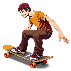 Retro Skateboarding PNG Jcd4 PNG
