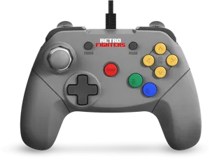 Retro Style Game Controller PNG Image