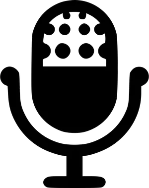 Retro Style Microphone Icon PNG Image