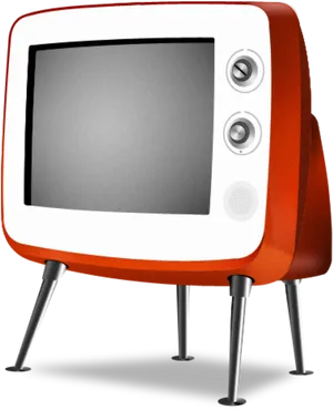 Retro Style Television Icon PNG Image