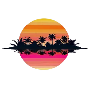 Retro Sunset A PNG