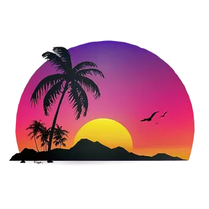 Retro Sunset D PNG