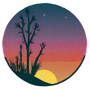 Retro Sunset On The Farm PNG Xms PNG
