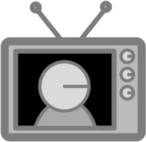 Retro T V Icon PNG Image