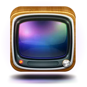 Retro T V Icon PNG Image