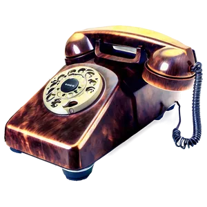 Retro Telephone Handset Png Giu PNG Image