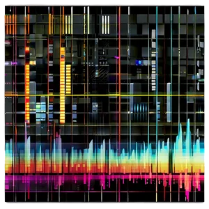 Retro Waveform Png Qdl7 PNG Image