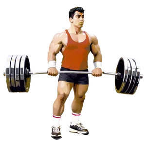 Retro Weightlifting Png Jlv45 PNG Image