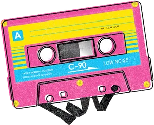 Retro90s Cassette Tape PNG Image