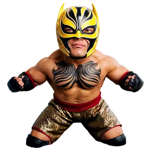 Rey_ Mysterio_ Luchador_ Pose PNG Image