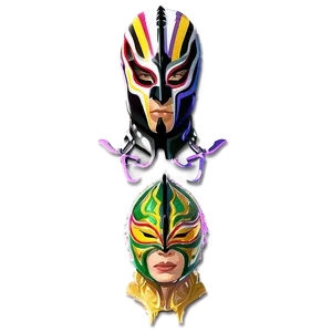 Rey Mysterio Masks Illustration PNG Image