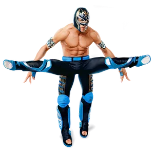 Rey Mysterio Split Jump Pose PNG Image