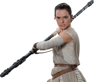 Rey_ Star Wars_ Character_ Pose PNG Image