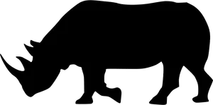 Rhino Silhouette Graphic PNG Image