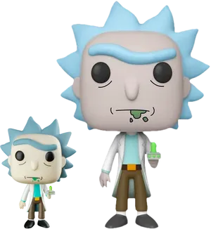 Rick Sanchez Funko Pop Figures PNG Image