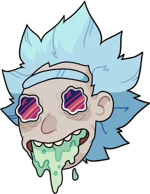 Rick Sanchez Portal Goggles Illustration PNG Image