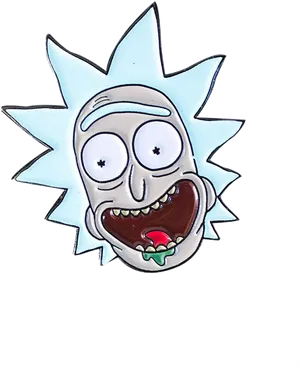 Rick Sanchez Sticker Expression PNG Image