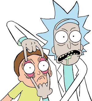 Rickand Morty Panic Expression PNG Image