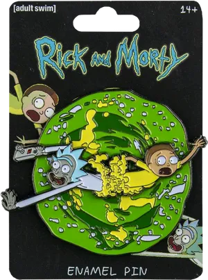 Rickand Morty Portal Enamel Pin PNG Image