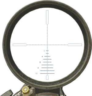 Riflescope Crosshair View PNG Image