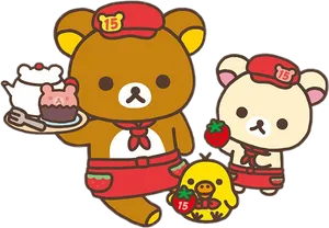 Rilakkuma_and_ Friends_ Celebration PNG Image