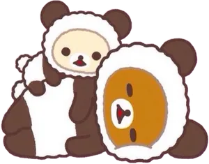 Rilakkumaand Friendsin Costumes PNG Image