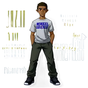 Riley Freeman Boondocks Stance Png 06252024 PNG Image