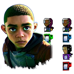 Riley Freeman Character Collage PNG Image