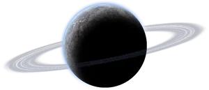 Ringed Planet In Space PNG Image