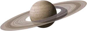 Ringed Planetin Space PNG Image