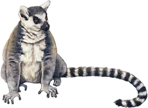 Ringtail_ Possum_ Illustration PNG Image